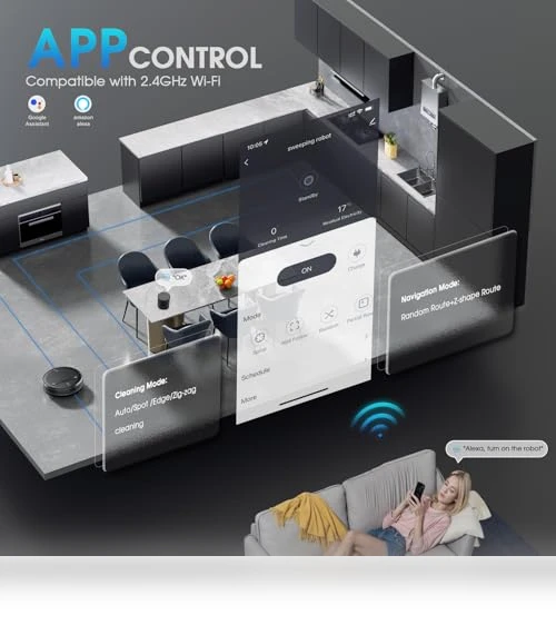 2-in-1 Robotic Vacuum and Mop Cleaner — Smart Cleaning Robots, SHELIKI