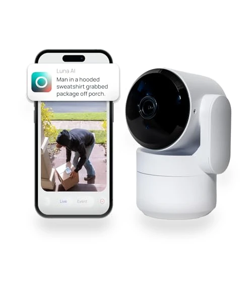 360-Degree Pan/Tilt Indoor Security Camera — Security Cameras, LUNA HOME, LLC