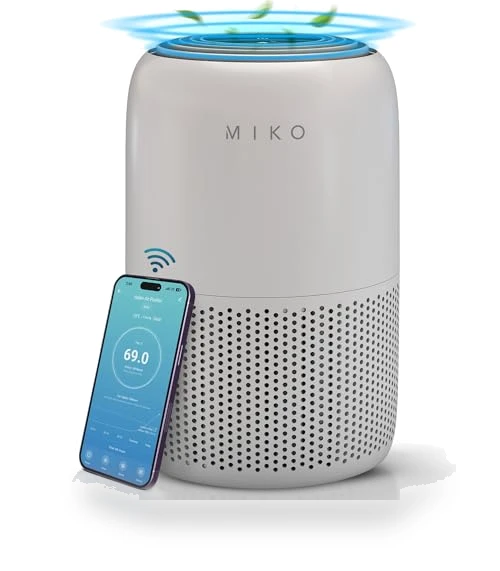 Air Purifier with 3-in-1 HEPA Filter & Sleep Mode — HEPA Air Purifiers, MIKO