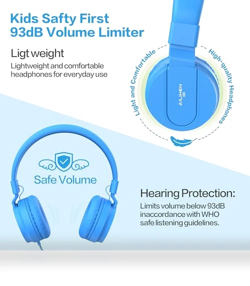 Classroom Headphones Bulk Pack — On-Ear Headphones, AILIHEN