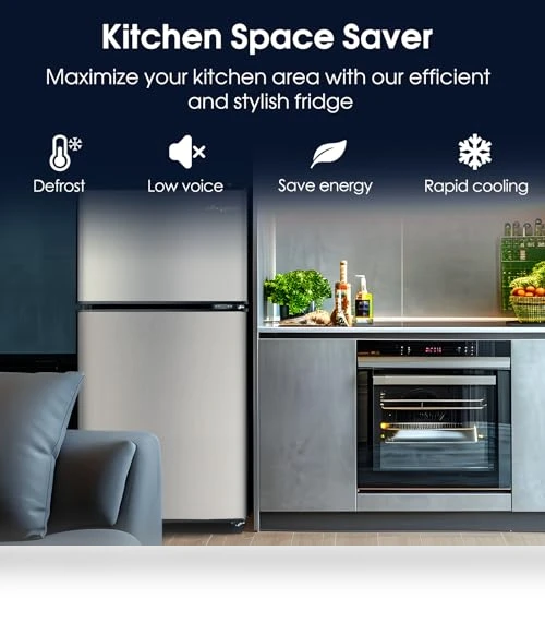Double Door Fridge with Freezer — Mini Fridges, Anypro