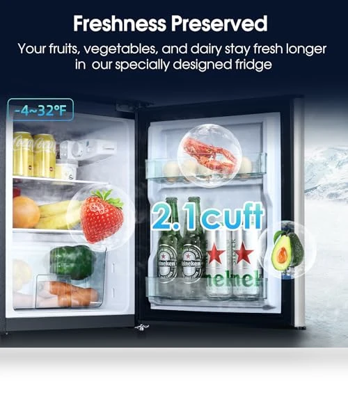 Double Door Fridge with Freezer — Mini Fridges, Anypro