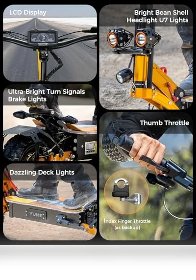 Electric Scooter with C-Shaped Absorber — Electric Self-Balancing Scooters, M YUME SCOOTER