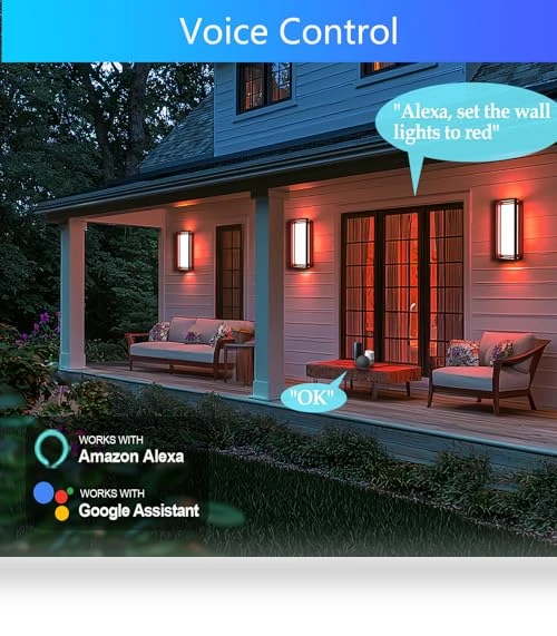 LED Smart Outdoor Wall Lights — Garden Illumination, WISELUME