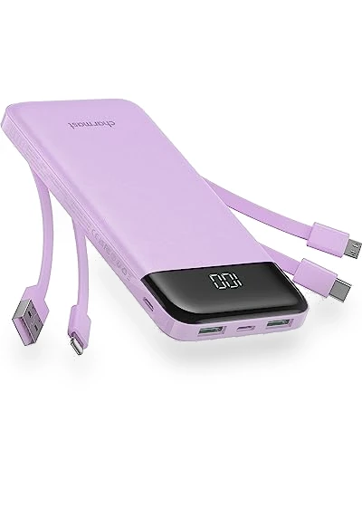 Portable Charger with Built-in Cables — Charging Solutions, Charmast