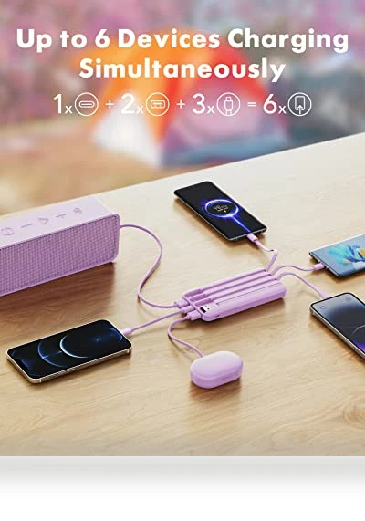 Portable Charger with Built-in Cables — Charging Solutions, Charmast