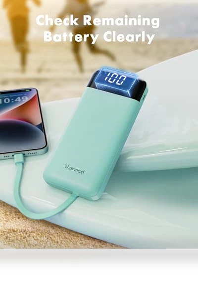 Portable Charger with Built in Cables — Chargers, Charmast