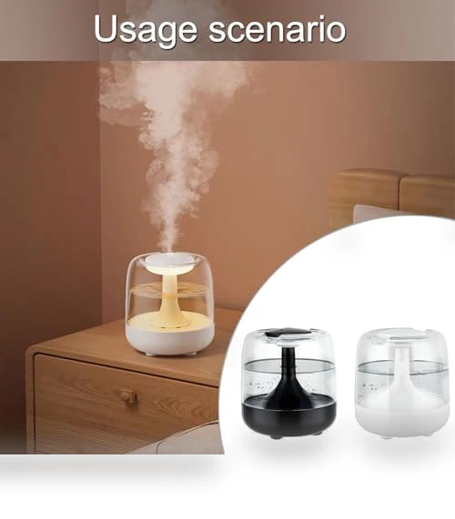 Quiet Bedroom Air Moisturizer Cool Humidifier with 7 Color Lighting — Air Moisturizers, Lupsty