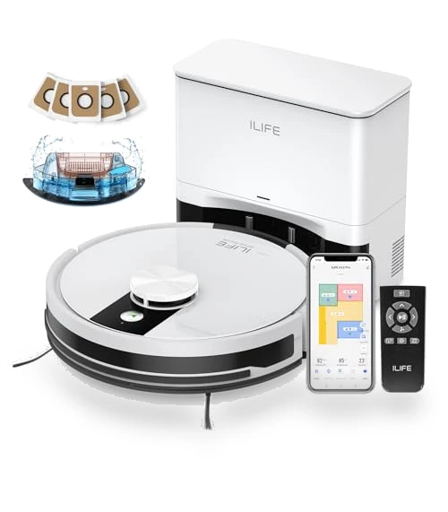 Robot Vacuum and Mop Combo with Self Emptying Station — Smart Cleaning Robots, ILIFE