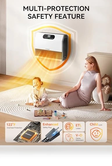 Smart Wall Heater — Portable Heating Solutions, GiveBest