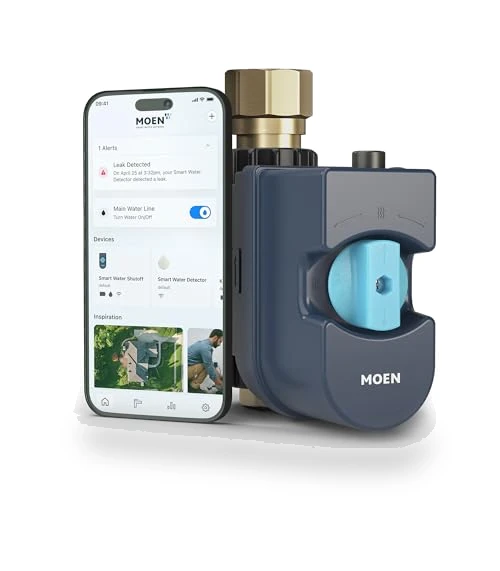 Smart Water Monitor and Automatic Shutoff Sensor — Water Leak Detection Systems, Moen