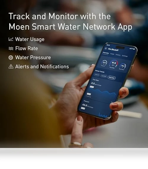 Smart Water Monitor and Automatic Shutoff Sensor — Water Leak Detection Systems, Moen