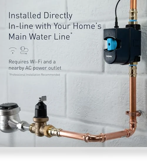 Smart Water Monitor and Automatic Shutoff Sensor — Water Leak Detection Systems, Moen