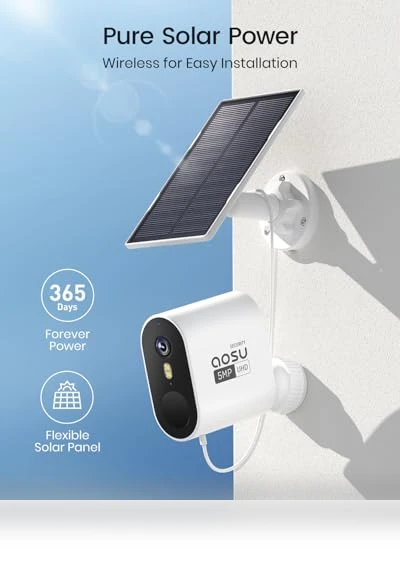 Solar Security Cameras Wireless Outdoor — Security Cameras, AOSU