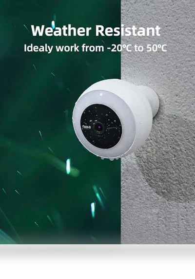 Wireless Outdoor Security Camera with Spotlight — Security Cameras, Noorio