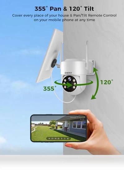 Wireless Solar Camera System Outdoor — Security Cameras, GAIEXCE