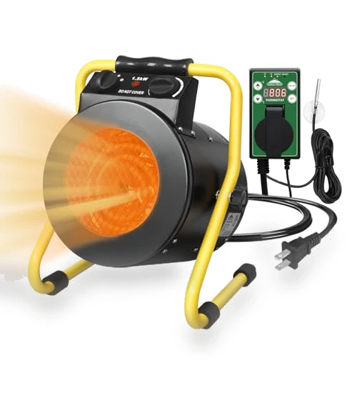 1500W Electrical Outdoor Heater with Thermostat — Heater Covers, EAGLE PEAK
