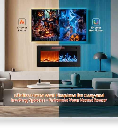 36 Inch Electric Fireplace Insert — Electric Heating Solutions, Joy Pebble