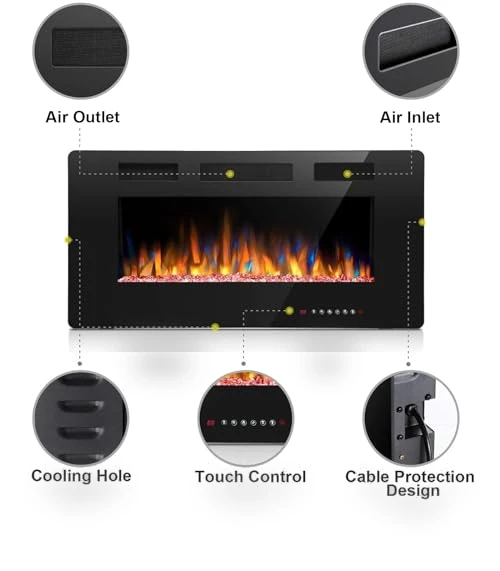 36 Inch Electric Fireplace Insert — Electric Heating Solutions, Joy Pebble