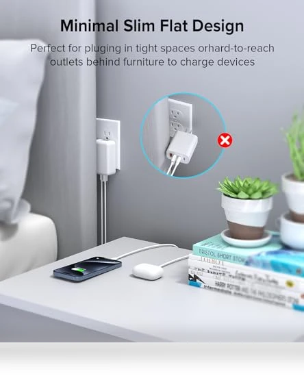 40W 4-Port Foldable USB C Wall Charger — Chargers, Qwinjwin
