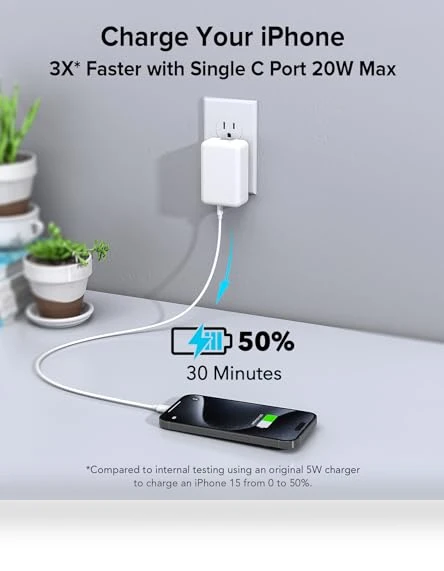 40W 4-Port Foldable USB C Wall Charger — Chargers, Qwinjwin