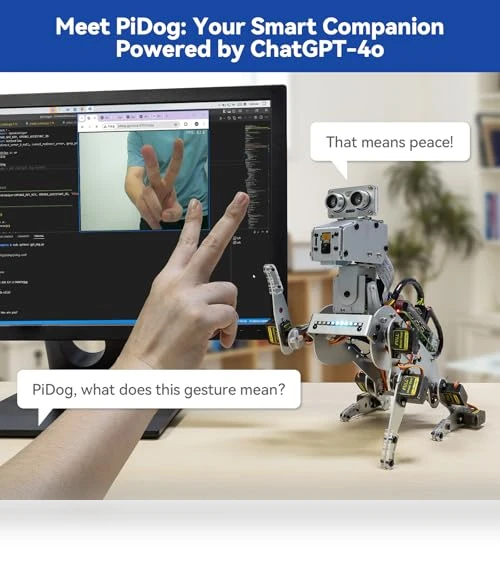 AI Robot Dog Kit for Raspberry Pi — Interactive Figures & Robots, SunFounder