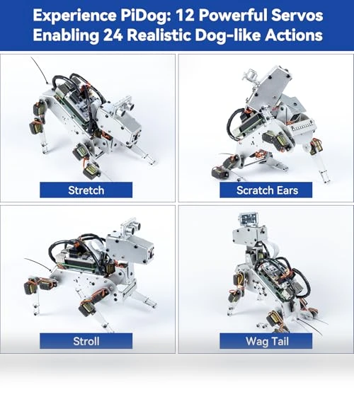 AI Robot Dog Kit for Raspberry Pi — Interactive Figures & Robots, SunFounder