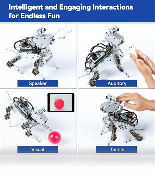 AI Robot Dog Kit for Raspberry Pi — Interactive Figures & Robots, SunFounder