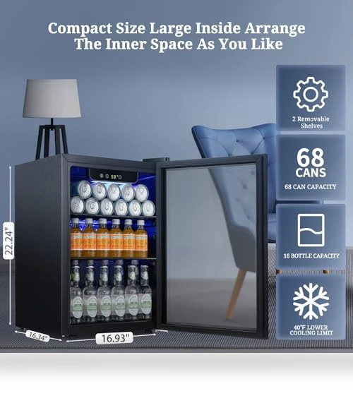 Beverage Refrigerator Cooler — Drink Coolers, Antarctic Star
