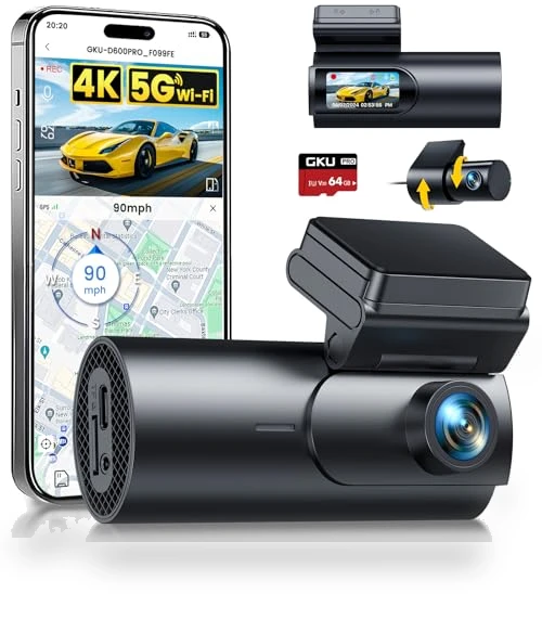 Dash Cam Front and Rear Camera — Rearview Cameras for Cars, GKU