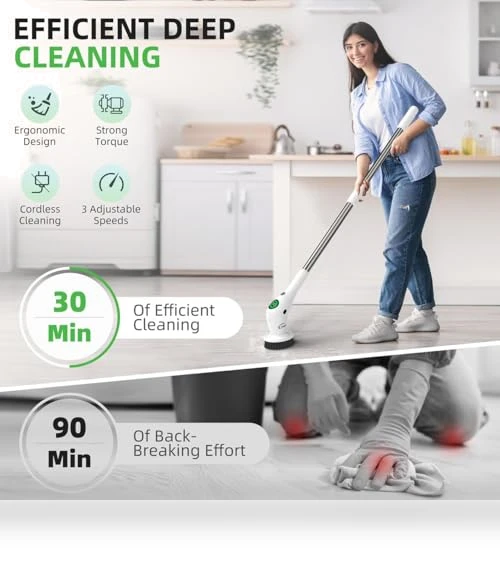 Electric Spin Scrubber — Brushes, Clenzo
