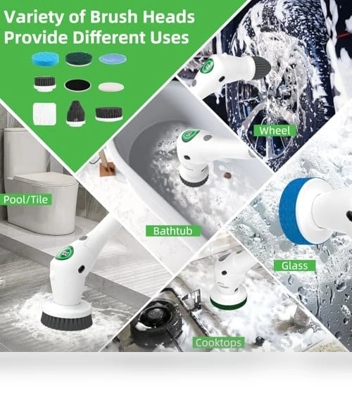 Electric Spin Scrubber — Brushes, Clenzo
