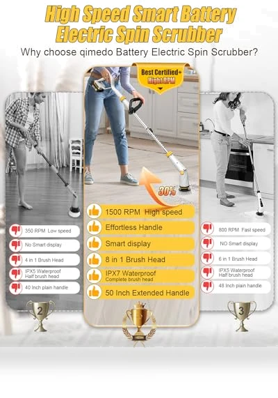 Electric Spin Scrubber — Brushes, qimedo