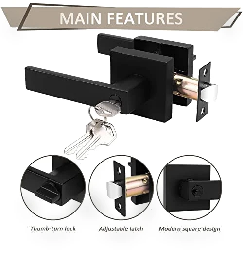 Entry Door Lever with Lock and Key — Deadbolts, Probrico