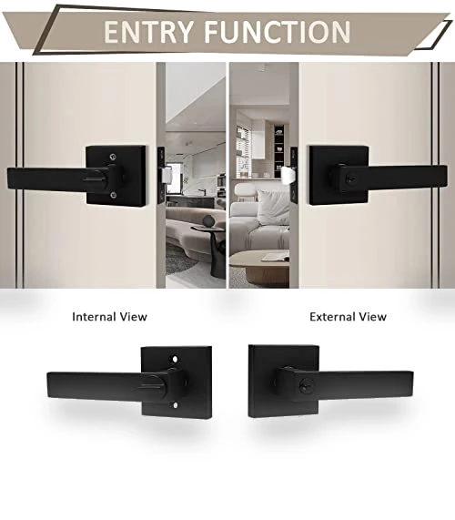 Entry Door Lever with Lock and Key — Deadbolts, Probrico