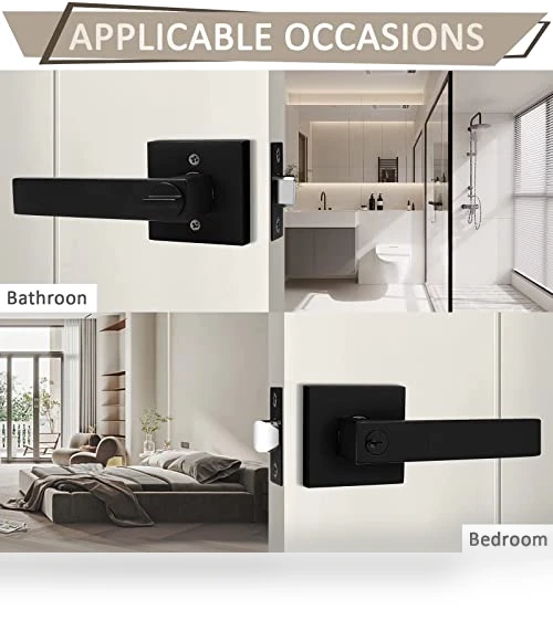Entry Door Lever with Lock and Key — Deadbolts, Probrico