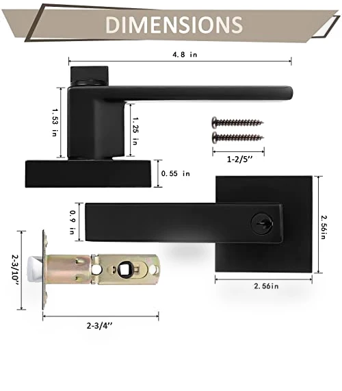 Entry Door Lever with Lock and Key — Deadbolts, Probrico