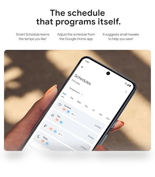 Learning Thermostat with Temperature Sensor — Smart Climate Control, Google
