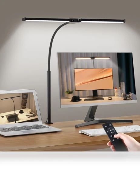 LED Desk Lamp with Clamp and Remote Control — Study & Desk Lighting, Motumen