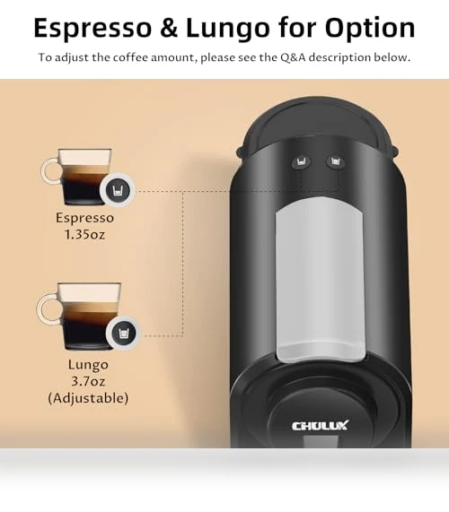 Mini Espresso Machine for Nespresso Original Capsules — Single-Cup Coffee Makers, CHULUX
