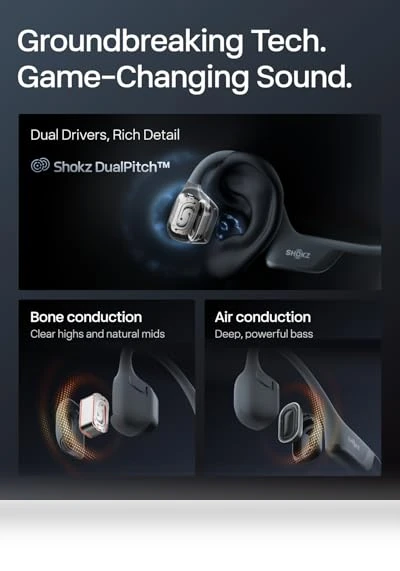 Open-Ear, Bone Conduction Sport Headphones — Headphones, SHOKZ
