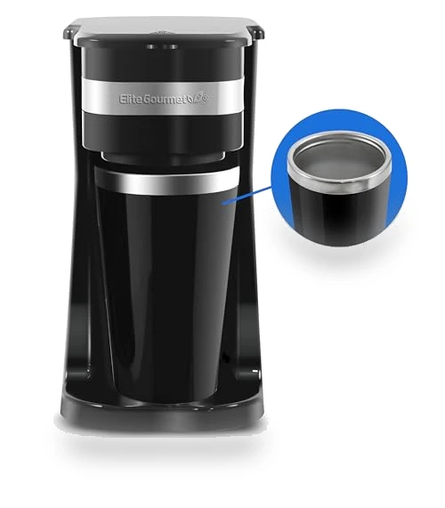 Personal Single-Serve Compact Coffee Maker — Single-Cup Coffee Makers, Elite Gourmet