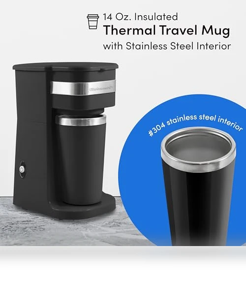 Personal Single-Serve Compact Coffee Maker — Single-Cup Coffee Makers, Elite Gourmet