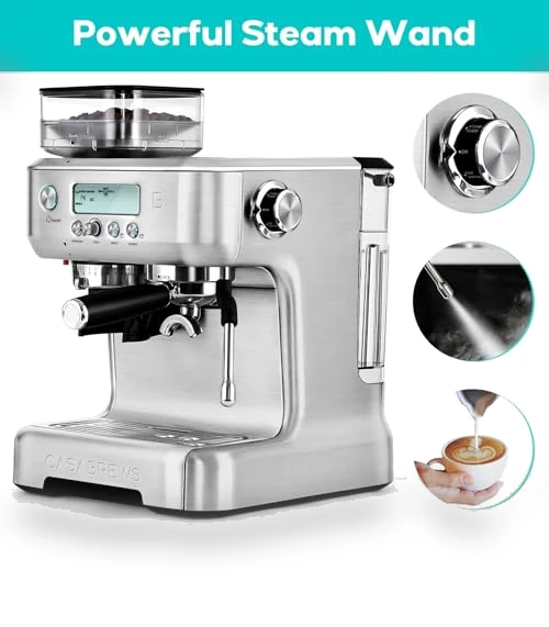 Professional Espresso Machine with Grinder and Milk Frother — Coffee & Espresso Combos, CASABREWS