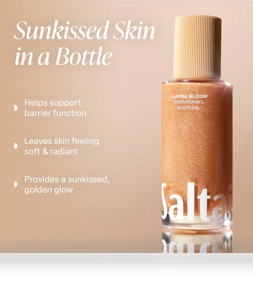 Shimmering Body Oil - Santal Bloom Scented Dry Oil Moisturizer — Sun Care Essentials, Saltair