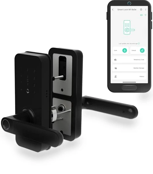 Smart Lever Lock with Fingerprint, Keypad, IC Card and App Control — Smart Home Security, YoLink