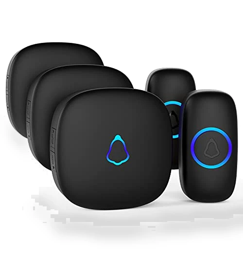 Wireless Doorbell with 3 Receivers 2 Push Buttons — Kits, SECRUI