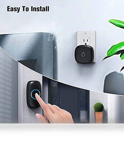 Wireless Doorbell with 3 Receivers 2 Push Buttons — Kits, SECRUI