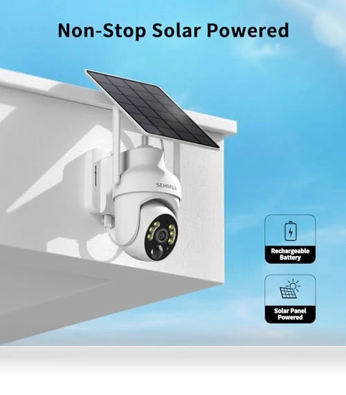 2K Solar Security Cameras Wireless Outdoor — Security Cameras, SEHMUA