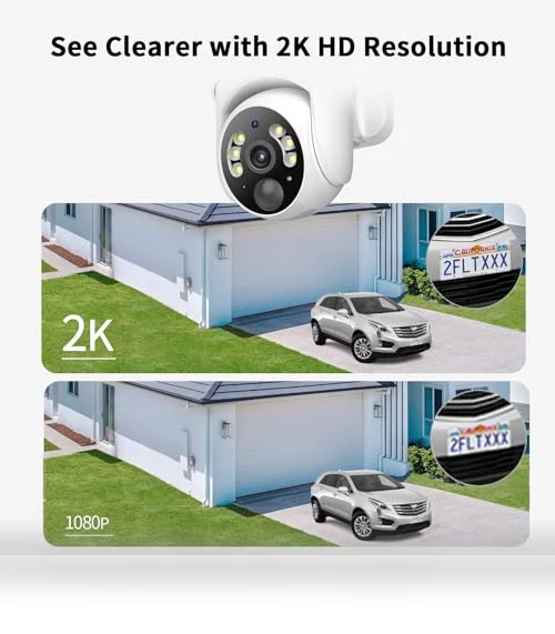 2K Solar Security Cameras Wireless Outdoor — Security Cameras, SEHMUA